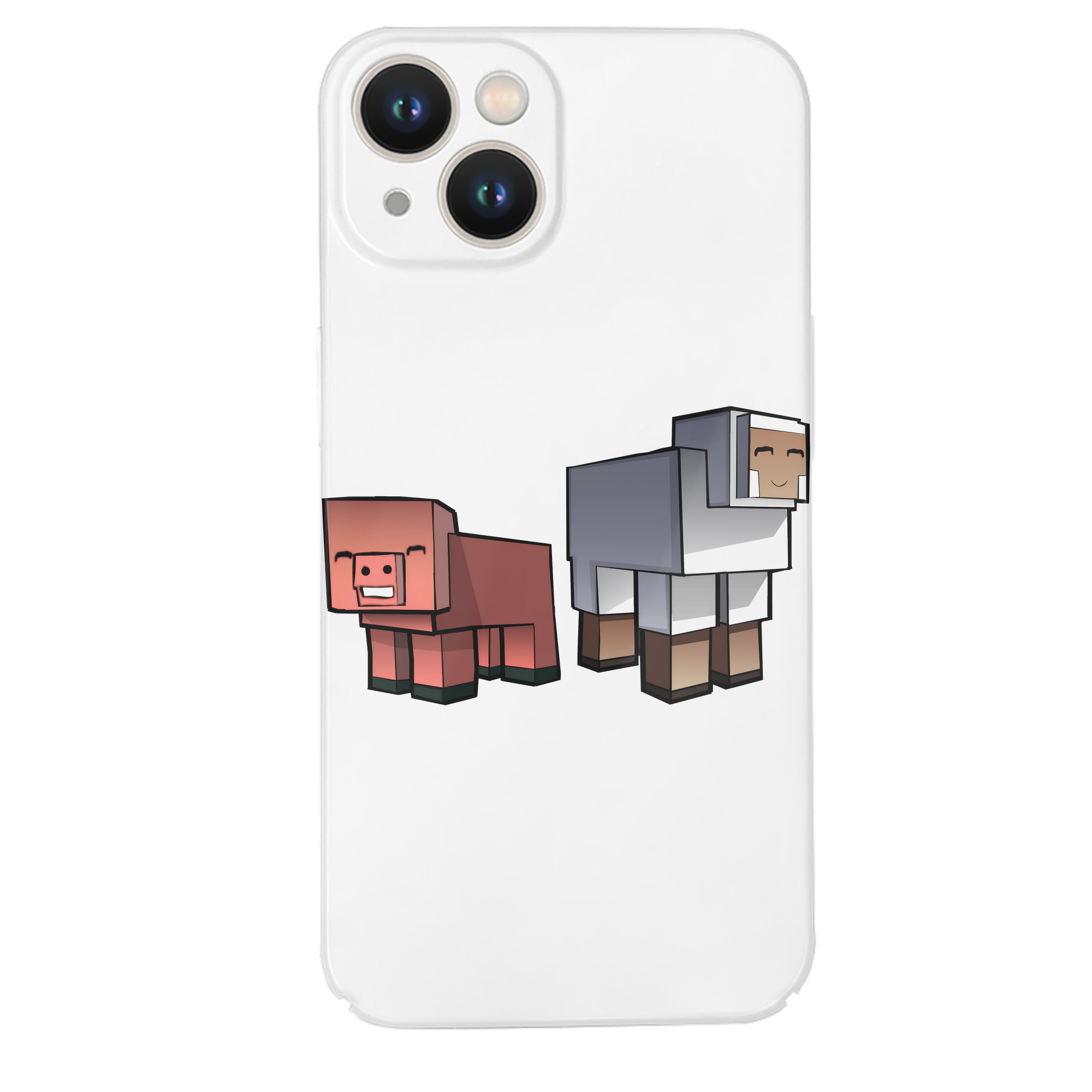 （画像用） マインクラフト ブロックの世界 Minecraft MC Block world 【iPhone 14シリーズ対応】ハードケース